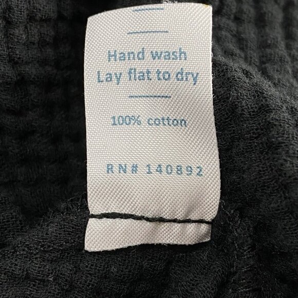 MARINE LAYER Women Maddie Wrap Gauze Dress SZ XS Black Cap Sleeves Summer 10-13 - Picture 14 of 15